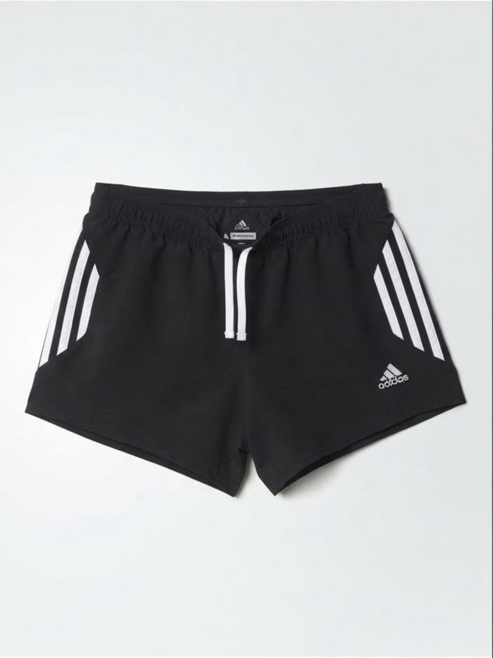 Adidas Women’s Response ClimaCool Black White 3-Stripe Running Shorts Size XS